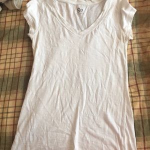 Basic white v-neck
